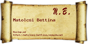 Matolcsi Bettina névjegykártya